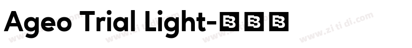 Ageo Trial Light字体转换